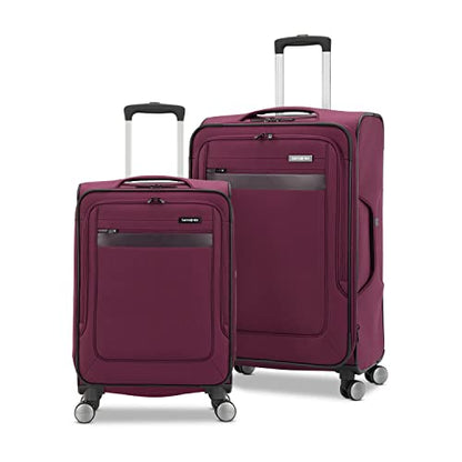 Samsonite Ascella 3.0 Softside Expandable Luggage with Spinners | Light Plum | 2PC SET (Carry-on/Medium)