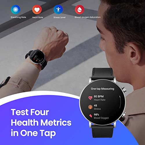 Amazfit GTR 3 Pro Limited Edition Smart Watch For Men Women, Alexa Built-in, Bluetooth Call, GPS, Fitness Watch With 150 Sports Modes, Blood Oxygen Heart Rate Tracking, 5 ATM Water Resistant, Silver