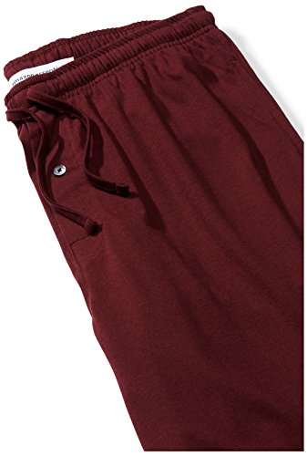 Amazon Essentials Men's Knit Pajama Pant, Burgundy, X-Large