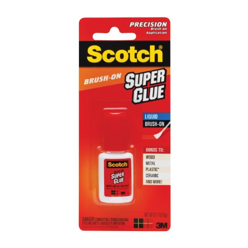 Scotch Brand Scotch Super Glue Liquid Brush-On, 17 Ounces (AD127), 1-Pack