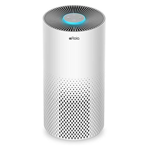 Afloia Air Purifiers for Home Large Room Up to 1076 Ft², H13 True HEPA Air Purifiers for Bedroom 22 dB, Air Purifiers for Pets Dust Dander Mold Pollen, Odor Smoke Eliminator, Kilo White, 7 Color Light