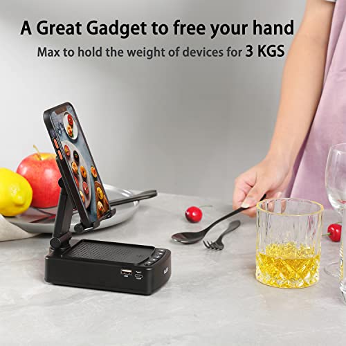 Gifts for Men, OLES Mobile Phone Stand with Bluetooth for Him Dad Women Who Want Nothing, Adjustable Tablet Holder with Wireless Speaker, Tech Gadgets for Table Desk, Unique Ideal