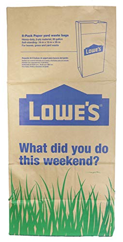 Lowe's 30 Gallon Heavy Duty Brown Paper Lawn and Refuse Bags for Home and Garden (10 Count), Large (LOWESLL)