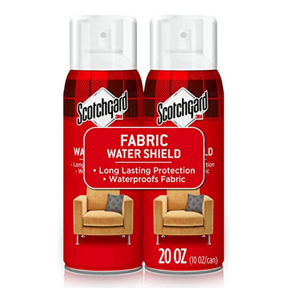 Scotchgard Fabric Water Shield, Water Repellent Spray for Spring and Summer Clothing and Household Upholstery Items, Long-Lasting Protection for Seasonal Fabric, Two 10 oz Cans