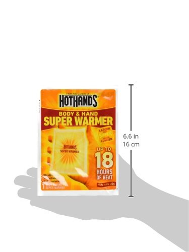 Heatmax HotHands Body & Hand Super Warmers - Long Lasting Natural Odorless Air Activated Warmers - Up to 18 Hours of Heat - 3 Individual Warmers, tan, (HH11PDQ)