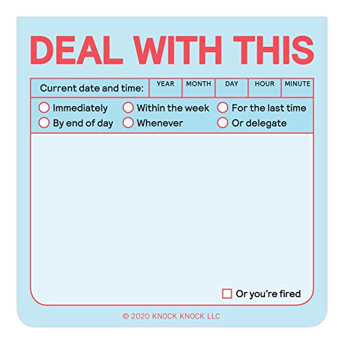 1-Count Knock Knock Deal with This Sticky Note (Pastel Version, 3 x 3-inches)