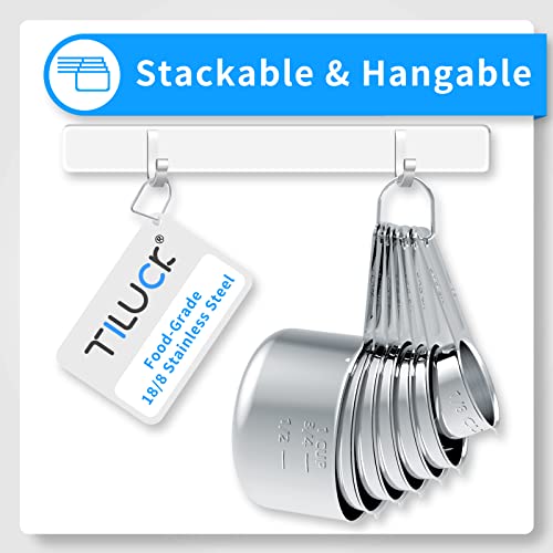 TILUCK Stainless Steel Measuring Cups & Spoons Set, Cups and Spoons,Kitchen Gadgets for Cooking & Baking