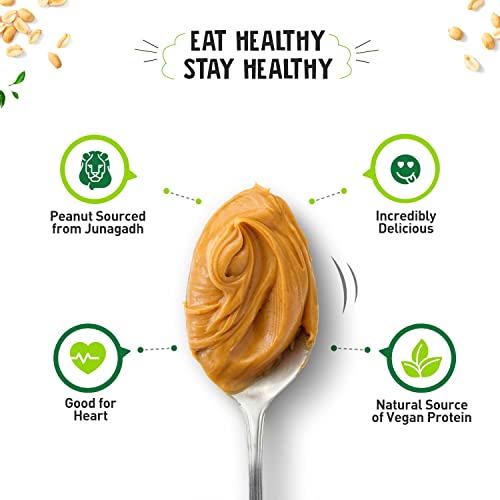 Alpino Peanut Butter Crunch 1 KG / 35 Oz | Made With 100% Roasted Peanuts | No Added Sugar | No Added Salt | No Hydrogenated Oils | 100% Non-GMO | Gluten-Free | Vegan | 35 Ounce (Unsweetened Crunch)