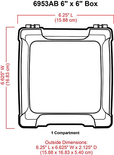 ArtBin 6953AB ClearView 6" x 6" Box Art & Craft Organizer, [1] Plastic Storage Case, Clear