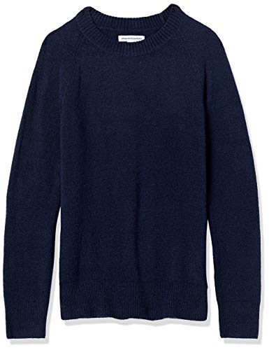 Amazon Essentials Women's Classic-Fit Soft Touch Long-Sleeve Crewneck Sweater, Navy, Medium