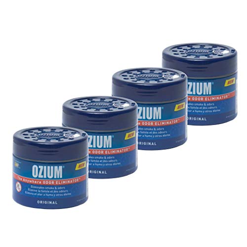 Ozium Smoke & Odors Eliminator Gel. Home, Office and Car Air Freshener 4.5oz (127g), Original Scent (Pack of 4)