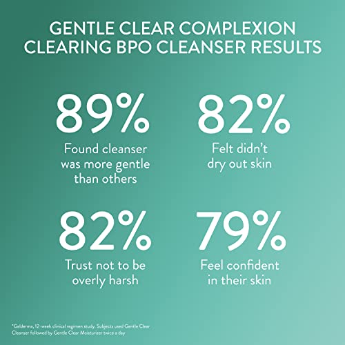 Cetaphil Gentle Clear Complexion-Clearing BPO Acne Cleanser with 2.6% Benzoyl Peroxide, Creamy and Soothing for Sensitive Skin, Suitable for All Skin Types, 4.2oz