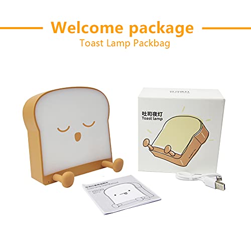 QANYI Cool Toast Bread Night lamp,Cool Desk Lamp Gifts for Women Teen Girls,Cool Table Light Adults Men Christmas and Graduation Gifts Ideas for Her Sister Best Friend