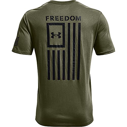 Under Armour Men's Standard New Freedom Flag T-Shirt, Marine OD Green (391)/Desert Sand, X-Large Tall