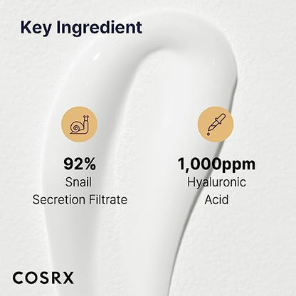 COSRX Advanced Snail 92 All in one Cream, 3.53 oz/100g | Moisturizing Snail Secretion Filtrate 92% | Facial Moisturiser, Long Lasting, Deep & Intense Hydration, Korean Skin Care