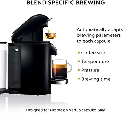 Nespresso VertuoPlus Deluxe Coffee and Espresso Machine by Breville,8 Ounces, Black