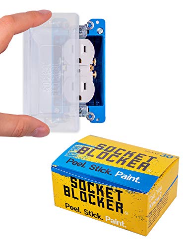 Socket Blocker – The Smarter Outlet Cover for Drywall & Painting – Better Than Tape for Remodeling & DIY Projects - 30 Pack