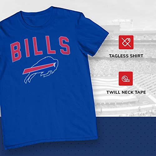 Team Fan Apparel NFL Home Team Tee - Gameday Adult T-Shirt - Pro Football Cotton & Polyester Shirt (Buffalo Bills - Blue, Adult XX-Large)