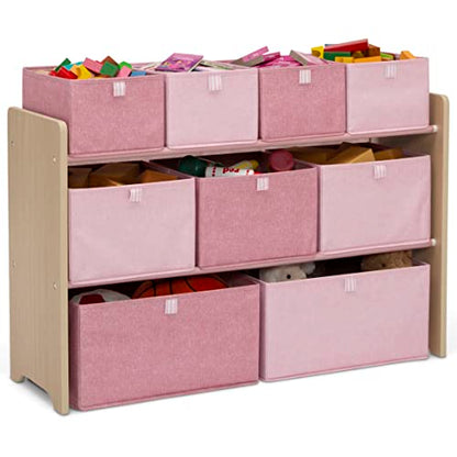 GAP GapKids Deluxe Toy Organizer - Greenguard Gold Certified, Blush/Natural