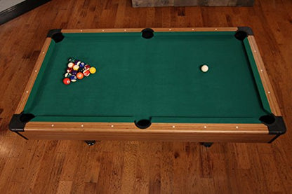 Mizerak Dynasty Space Saver 6.5' Billiard Table with Leg Levelers, Automatic Ball Return, and Classic Green Nylon Cloth