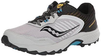 Saucony Men's Excursion TR15 Trail Running Shoe, Fog/Black/Topaz, 11