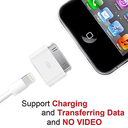 Apple MFi Certified 30-Pin Male to 8-Pin Female Adapter,Lightning to 30 Pin Charging Sync Converter for 30 Pin Docking Stations and More Compatible with iPhone 4 4S,iPad 2 3,iPod Touch