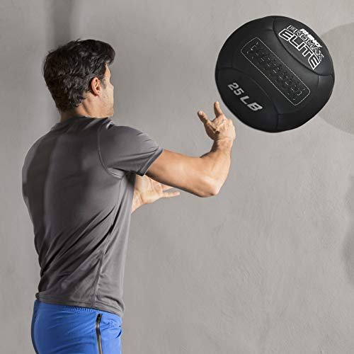 Champion Sports PRX25 Rhino Promax Elite Slam Balls, 25 lb, Soft Shell with Non-Slip Grip, Medicine Wall Exercise Ball for Weightlifting, Plyometrics, Cross Training, & Home Gym Fitness