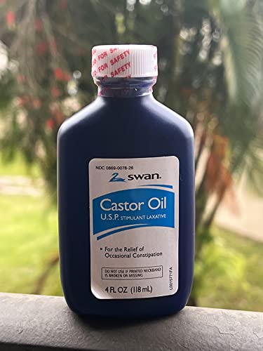 SWAN Castor Oil USP 100% Stimulant Laxative 4 FL OZ - For Relief of occasional Constipation