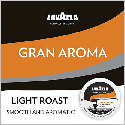 Lavazza Gran Aroma Single-Serve Coffee K-Cup® Pods for Keurig Brewer, Light Roast, 10-Count Boxes (Pack of 6)