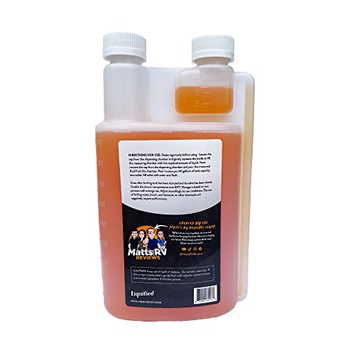 Liquified RV Toilet Treatment - Black Holding Tank Digester - Odor Eliminator - Orange Scent - Matts RV Reviews (32oz)