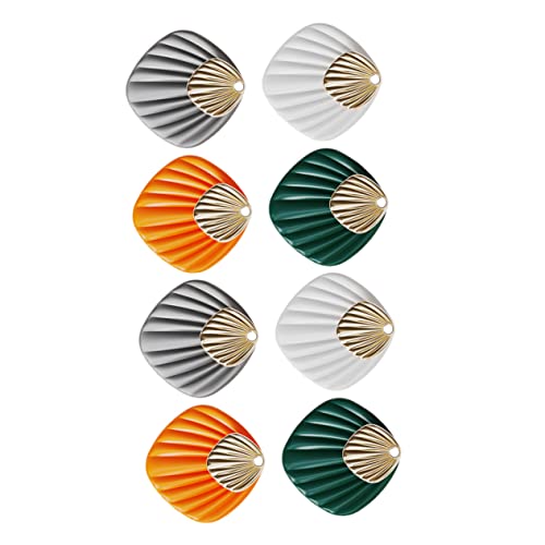 TIDTALEO 8pcs Wall Hook Plastic Hooks for Hanging Office Decore Wall Hanging Hooks Dorm Room Essentials for College Students Girls Shell Coat Hooks Dorm Essentials Wall Storage Hook Abs Key