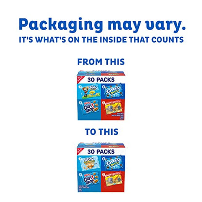 Nabisco Team Favorites Variety Pack, OREO Mini, CHIPS AHOY! Mini, Teddy Grahams Honey & Barnum's Animal Crackers, 30 Snack Packs