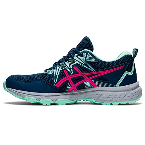 ASICS Women's Gel-Venture 8 Running Shoes, 8, MAKO Blue/Pink GLO