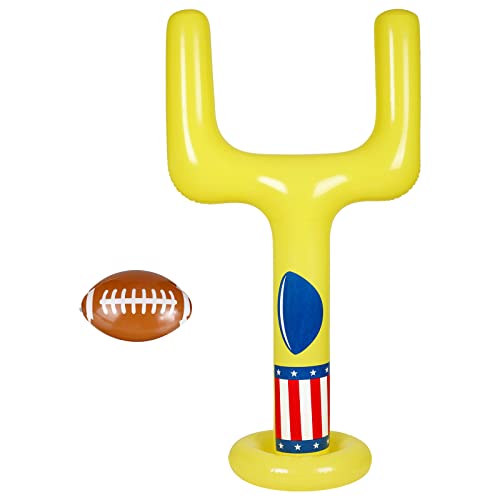 Inflatable Jumbo Football Set Inflatable Football Goal with Ball Football Target Football Goal Post Football Accessories Outdoor Sport Football Toys for Practice and Outdoor Fun