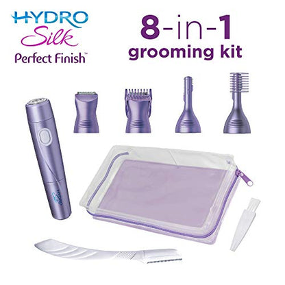 Schick Hydro Silk Perfect Finish Trimmer, 8-in-1 Grooming Kit for Women