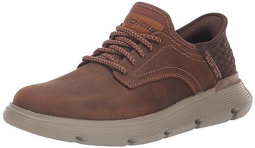 Skechers Men's Garza-Gervin Slip-in Moccasin, Brown, 11