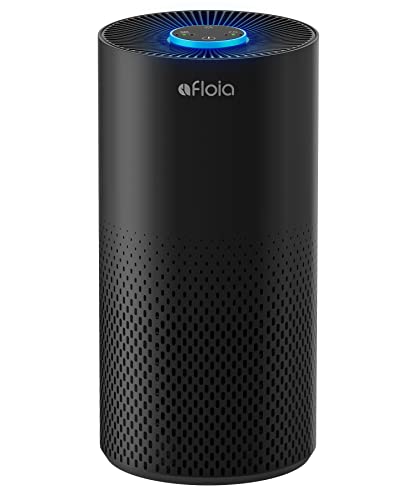 Air Purifiers for Home Large Room Up to 1076 Ft², H13 True HEPA Air Purifiers for Bedroom 22 dB, Air Purify Filter Cleaners Dust Remover for Pets Odor Smoke Mold Pollen, Kilo Black, 7 Color Light