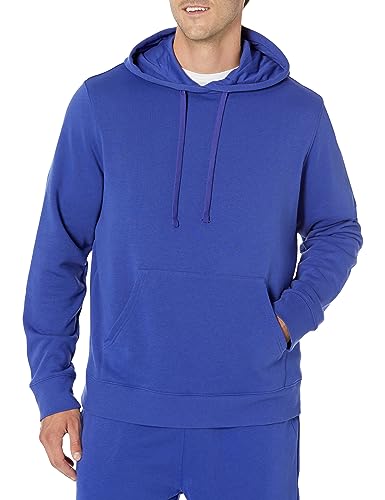 Amazon Essentials Men's Lightweight Long-Sleeve French Terry Hooded Sweatshirt (Available in Big & Tall), Royal Blue, X-Large