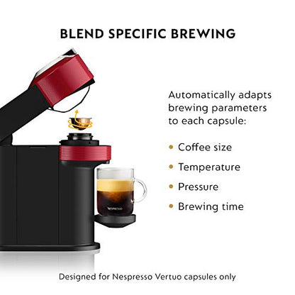 Nespresso Vertuo Next Coffee and Espresso Machine by Breville, Cherry Red, 1.1 Liters