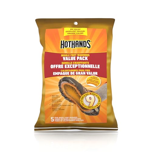 HotHands Insole Foot Warmers With Adhesive Value Pack (5-Pairs)