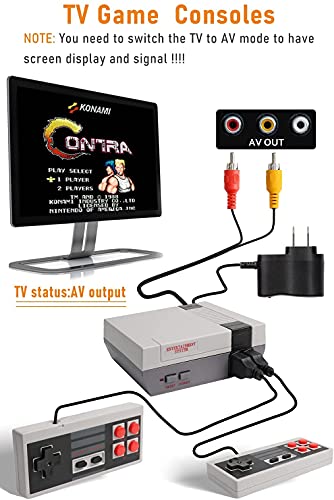 GameNext Mini Game Console Childhood Video Game Consoles Built-in 620 Games with NES Dual Controllers Handheld Game Player Console Classic System Edition Plug & Play for Kids & Adults