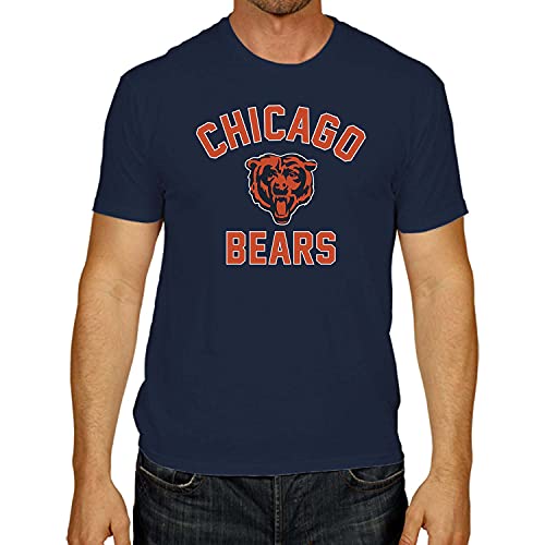 Team Fan Apparel NFL Adult Gameday T-Shirt - Cotton Blend - Tagless - Semi-Fitted - Unleash Your Team Spirit During Game Day (Chicago Bears - Blue, Adult Medium)