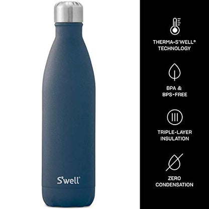 S'well Vacuum Insulated Stainless Steel Water Bottle, 17 Oz/ 500 Ml, Azurite