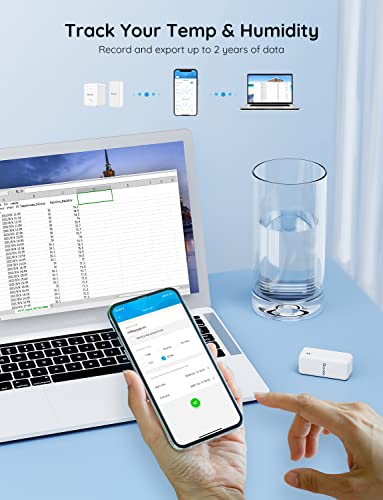 Govee Hygrometer Thermometer 3Pack H5100, Mini Bluetooth Temperature Humidity Sensor with APP Notification Alert, 2 Years Free Data Storage Export, 230 Feet Connecting Range