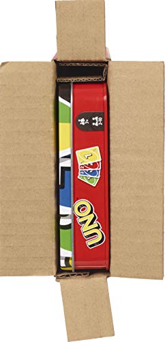 Mattel Games UNO Card Game for Family Night, Travel Game & Gift for Kids in a Collectible Storage Tin for 2-10 Players (Amazon Exclusive)