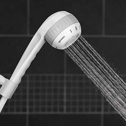 Waterpik Original Massage Shower Head Handheld Spray with 5-Foot Hose, Includes Massaging Sprays and 6 Modes, DIY Easy Installation, 1.8 GPM, White, SM-651E