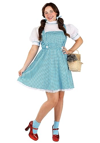 Rubie's womens Wizard of Oz Dorothy Dress and Hair Bows Adult Sized Costumes, Blue/White, Standard US