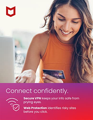 [Old Version] McAfee Total Protection 2022 | 5 Device | Antivirus Internet Security Software | VPN, Password Manager, Dark Web Monitoring | 1 Year Subscription | Key Card