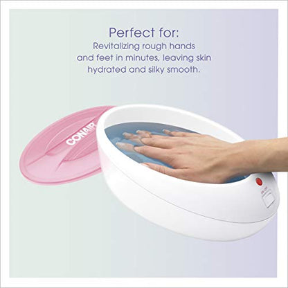 True Glow by Conair Thermal Paraffin Spa Moisturizing Wax Treatment, Includes 1lb. Paraffin Wax, Pink