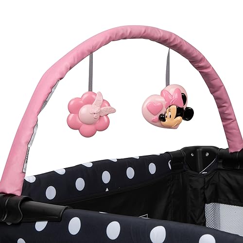 Disney Baby® 3D Ultra Play Yard with Bassinet and Storage Bag, Peeking Minnie